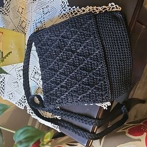 The Sac Blac Small Crochet Crossbody Bag